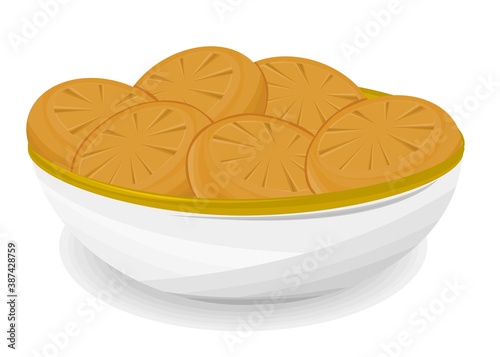 Peda Indian Sweets or Mithai Food Vector