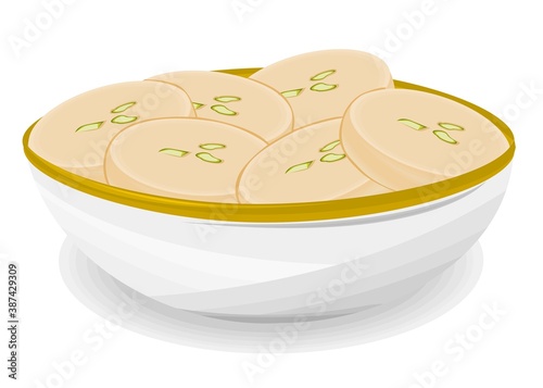 Peda Indian Sweets or Mithai Food Vector