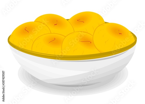 Peda Indian Sweets or Mithai Food Vector