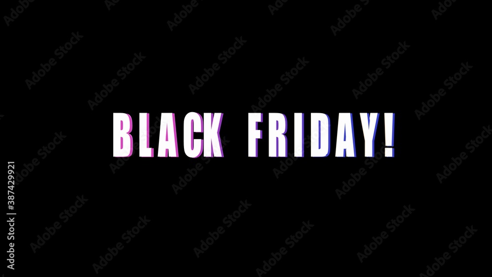 Black Friday text. Sale banner.  Neon