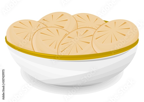 Peda Indian Sweets or Mithai Food Vector