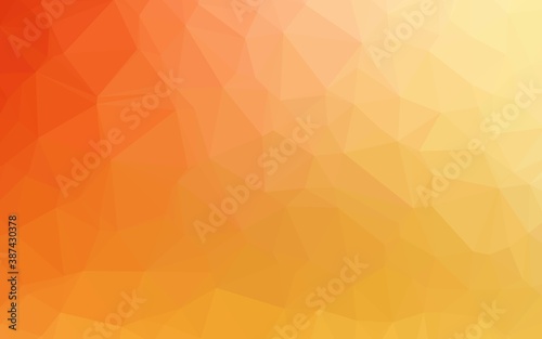 Light Yellow, Orange vector blurry triangle template.