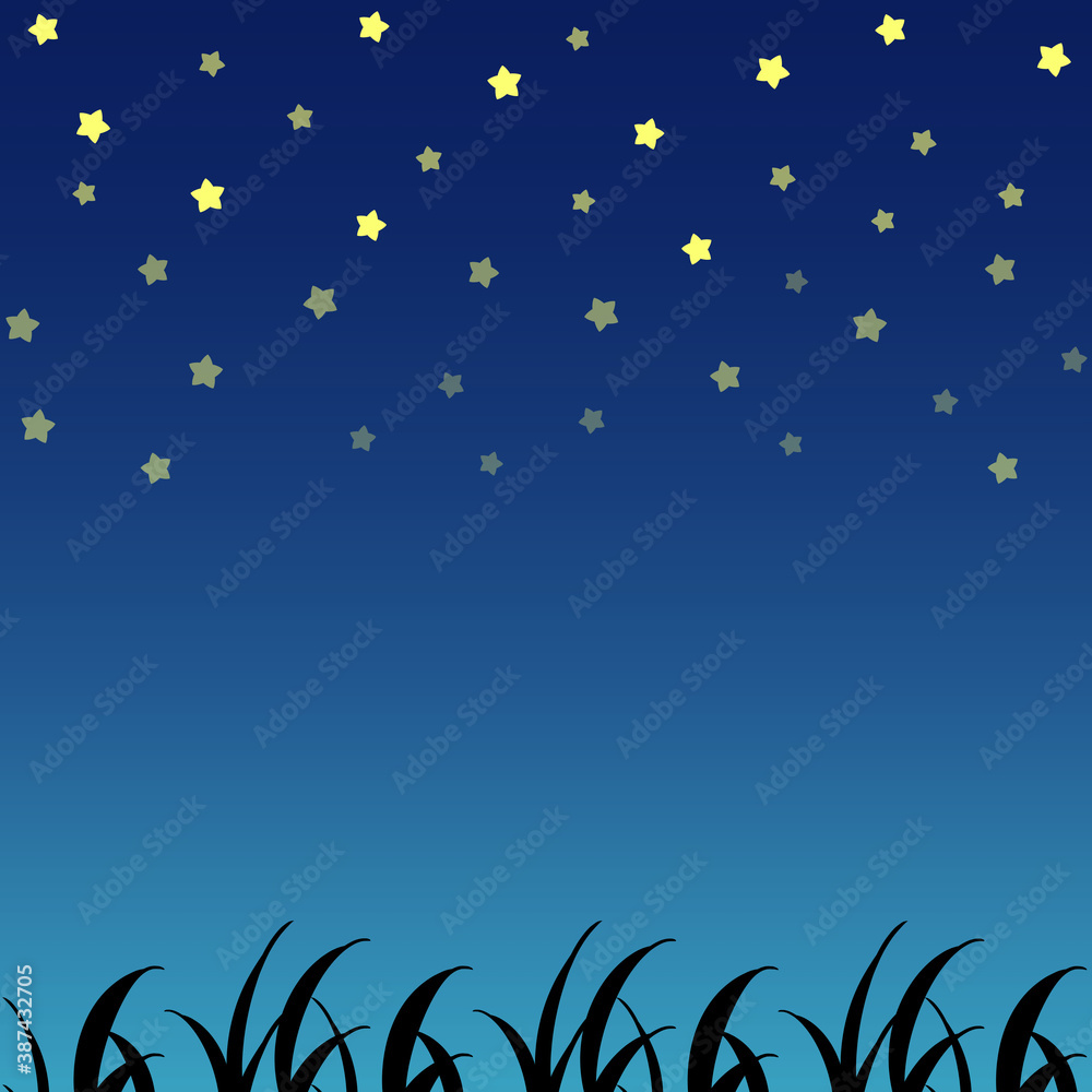 夜の草原背景正方形星空stock Illustration Adobe Stock 夜の草原背景正方形星空stock Illustration Adobe Stock