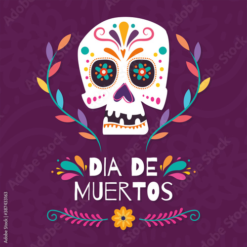 Dia de los muertos poster. Day of the Dead - Vector