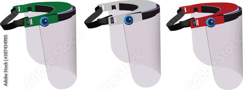 adjustable protective antivirus visors different colors