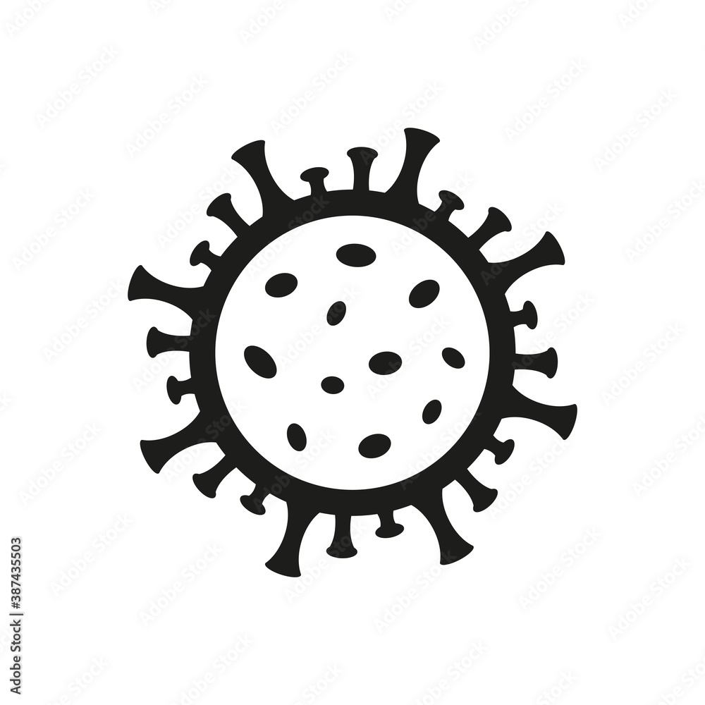 virus icon isolated on white vector illustration EPS10 virus icon isolated on white vector illustration EPS10