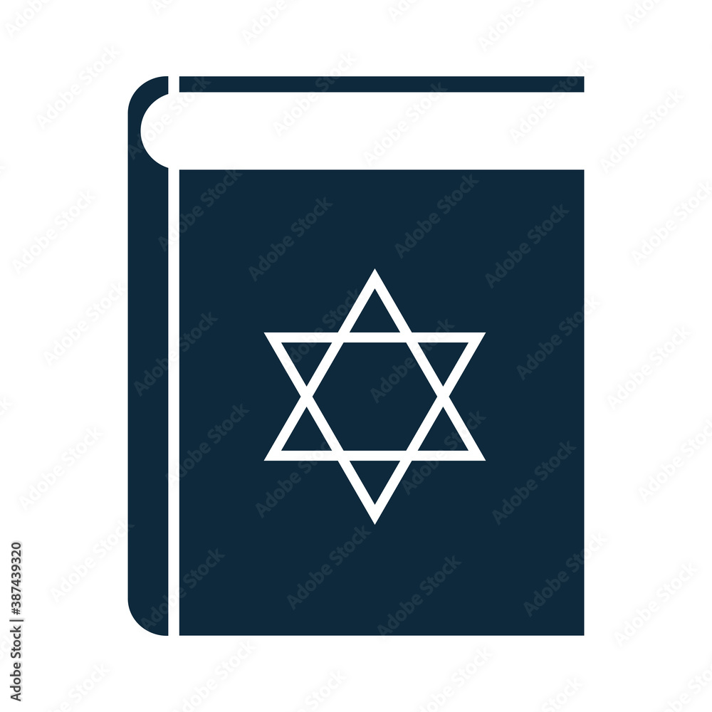 hanukkah, torah book ritual traditional silhouette icon
