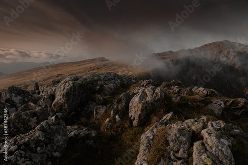 Snowdonia National Park, Wales, The United Kingdom. Snowdonia Mountains. Rocks. Moody mountains. Moody wallpapers. 