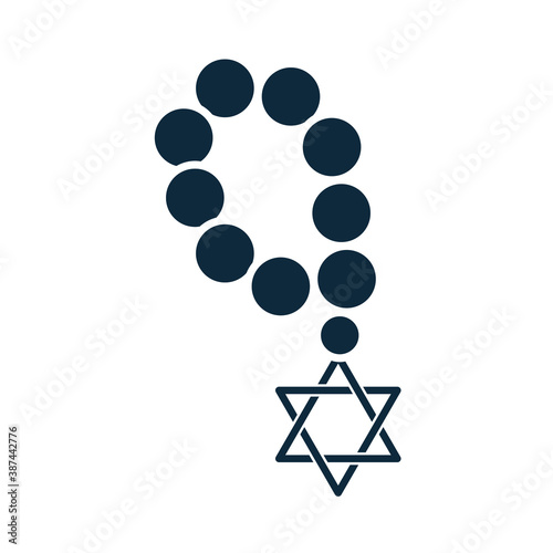 hanukkah, jewish beads culture spirituality silhouette icon
