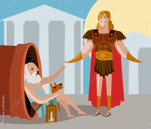 diogenes the cynic greek philosopher and alexander the great