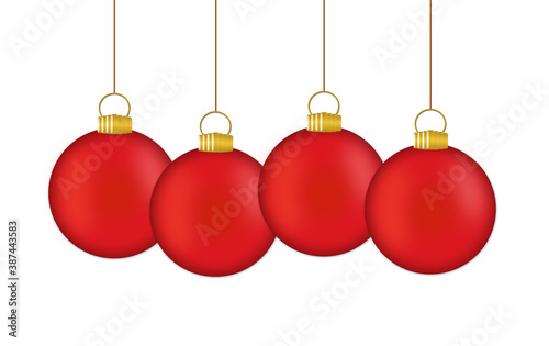 Christmas Holiday Balls isolated on a white background.Happy new year 2021!