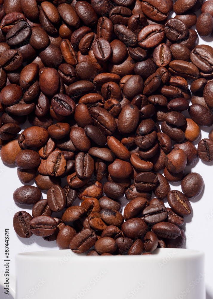 Coffee beans isolated with white background Coffee beans isolated with white background