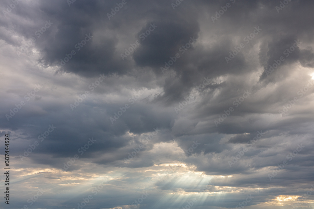 Fototapeta premium Dark clouds in a gray sky