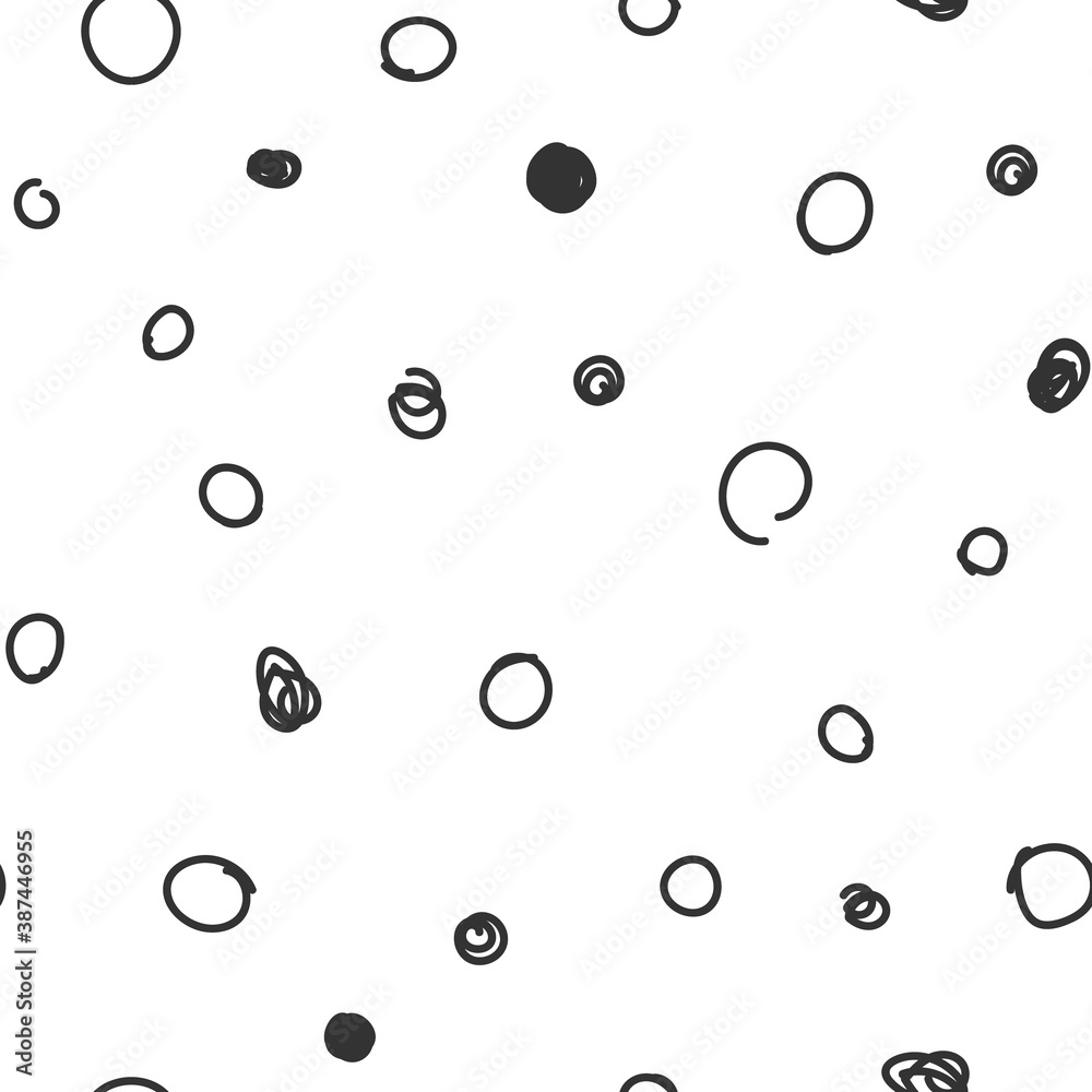 Dots seamless pattern. Hand drawn circles background texture. Dots seamless pattern. Hand drawn circles background texture.