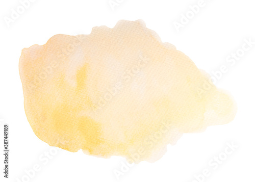 Abstract artistic texture of light yellow water color background. Vector graphic scalable.