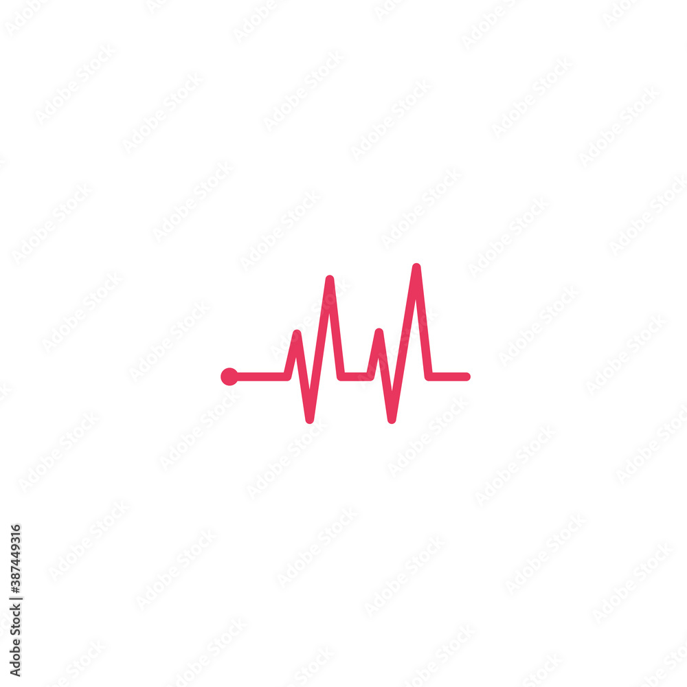 Heartbeat, medical line red isolated on white background EPS Vector Heartbeat, medical line red isolated on white background EPS Vector