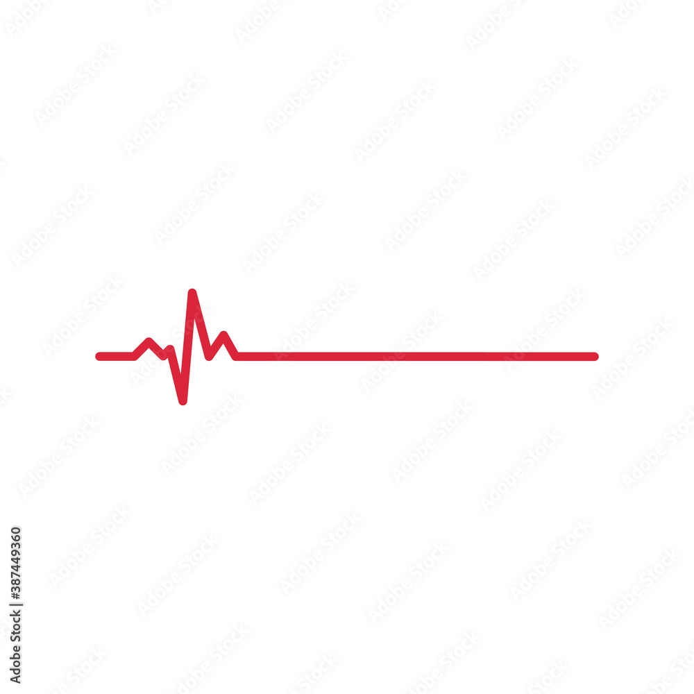 End of the life, dead line heartbeat isolated on white background EPS Vector End of the life, dead line heartbeat isolated on white background EPS Vector