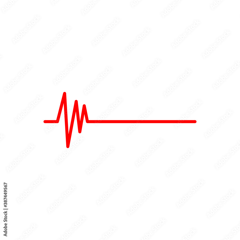 End of the life, dead line heartbeat isolated on white background EPS Vector End of the life, dead line heartbeat isolated on white background EPS Vector