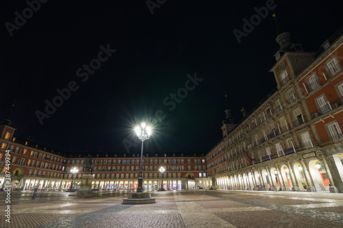 Cityscape of the streets of madrid during the Covid-19 Pandemic photo