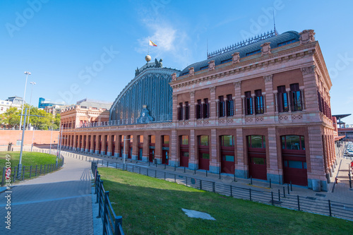 Cityscape of the Atocha station of  Madrid (Spain)