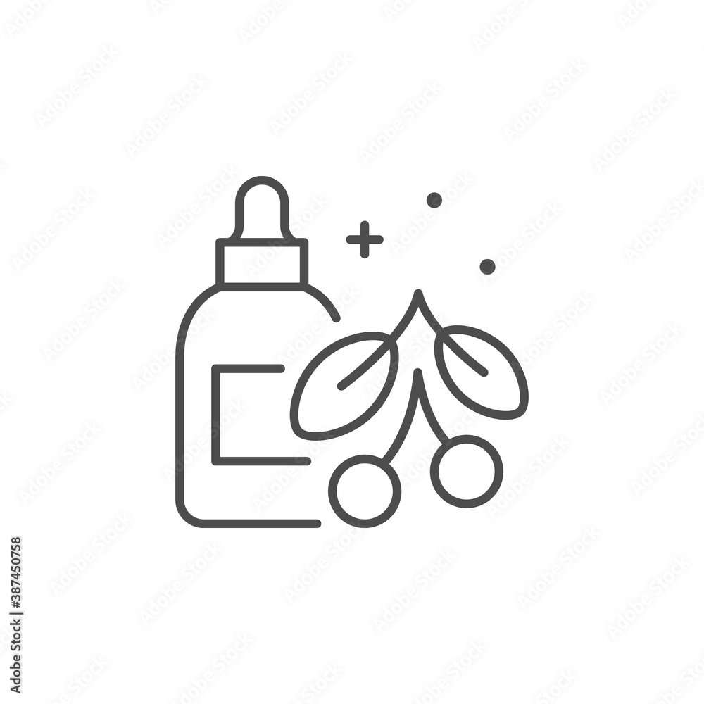 Fototapeta premium Organic cosmetic line outline icon