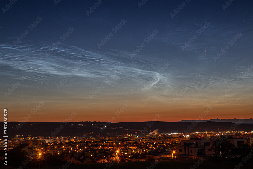 Noctilucent Clouds and Neowise comet