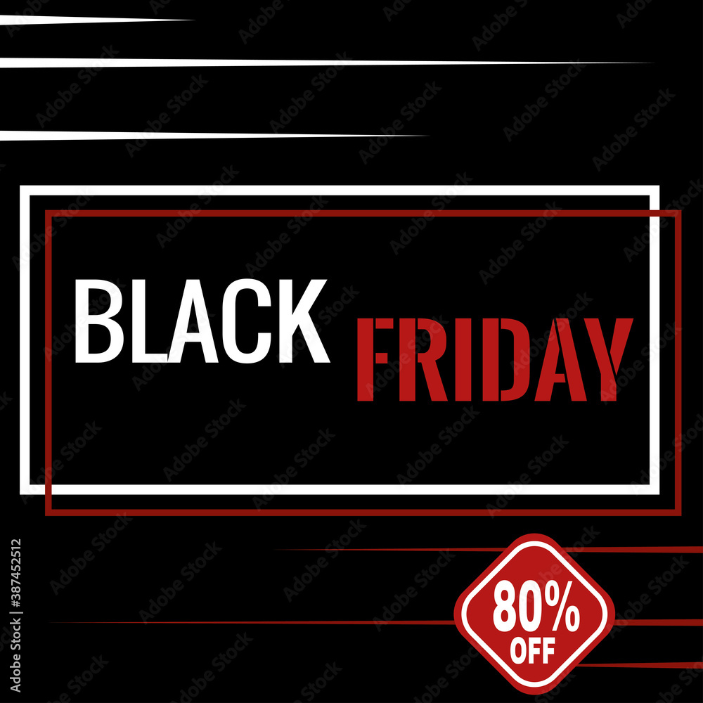 Fototapeta premium Black friday posters. Special discount and offer - Vector