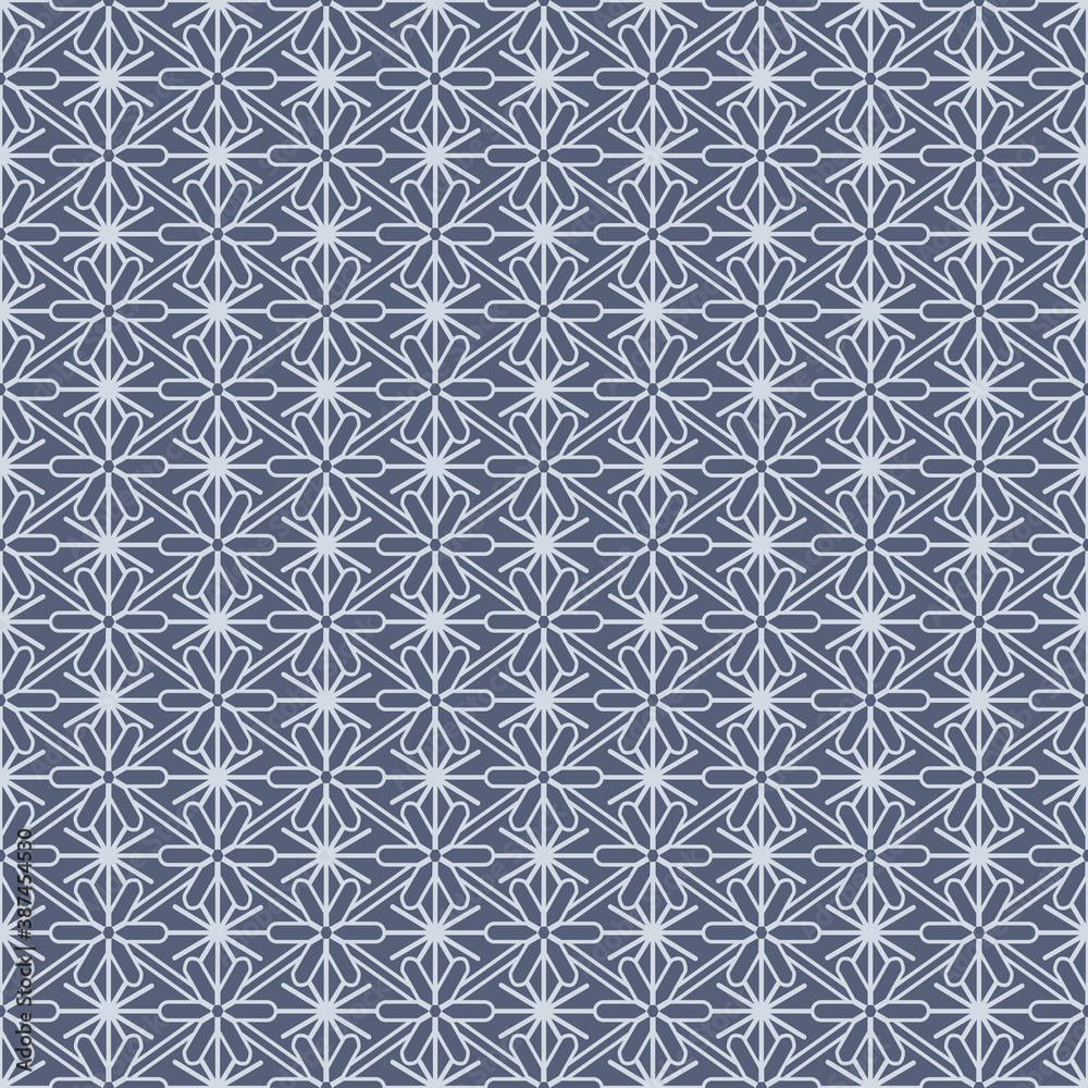 Pastel blue vector repeat pattern print background.