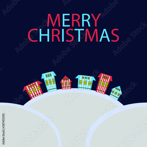 Merry Christmas - Creative typography lettering for Holiday Gift card isolated on white background EPS Vector