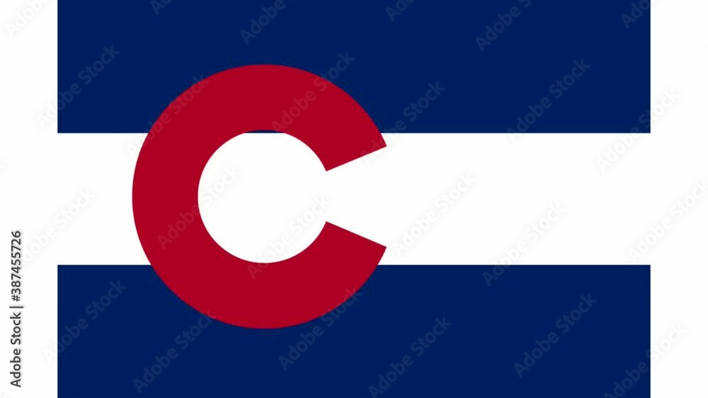Colorado US state flag animated video