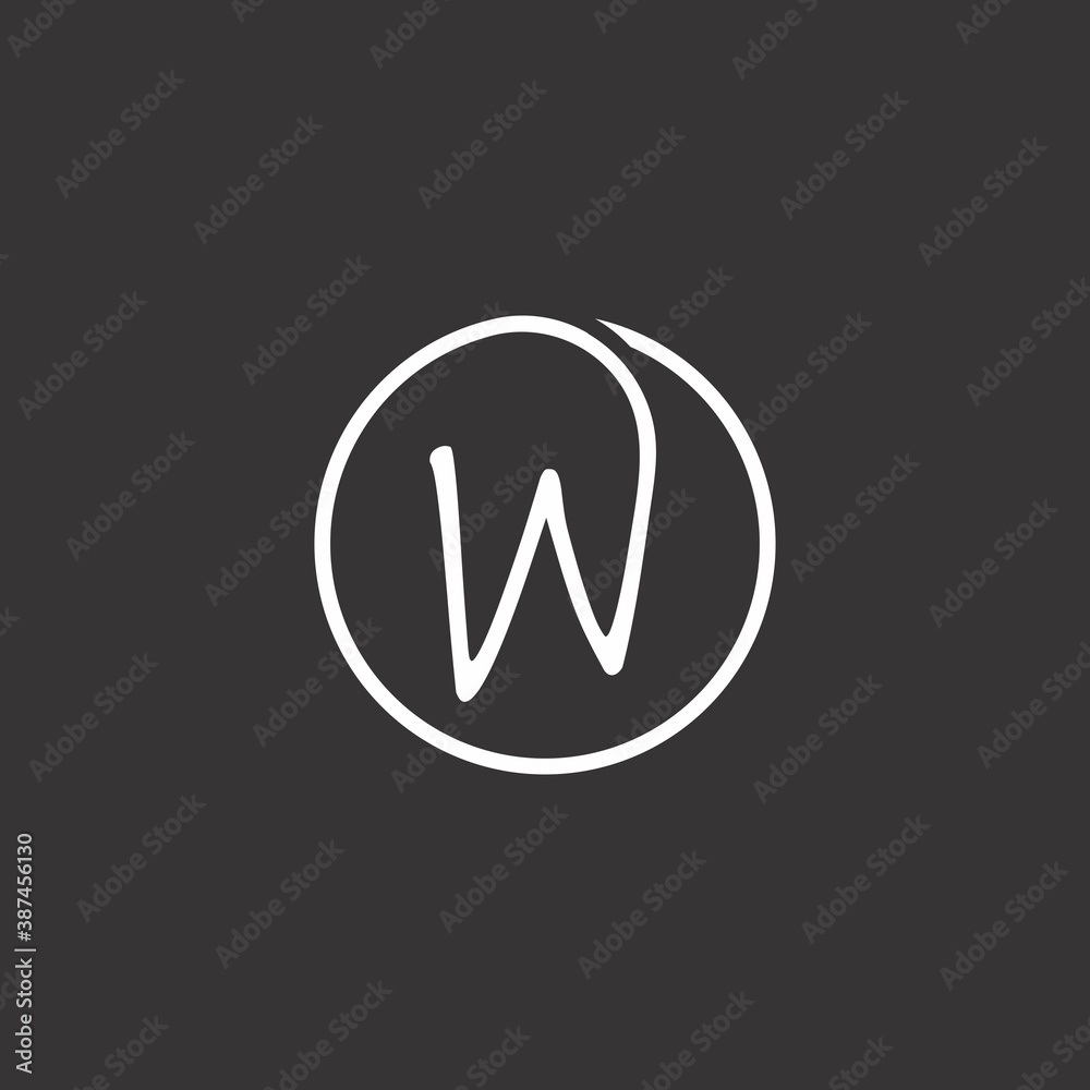 Obraz premium simple w letter logo