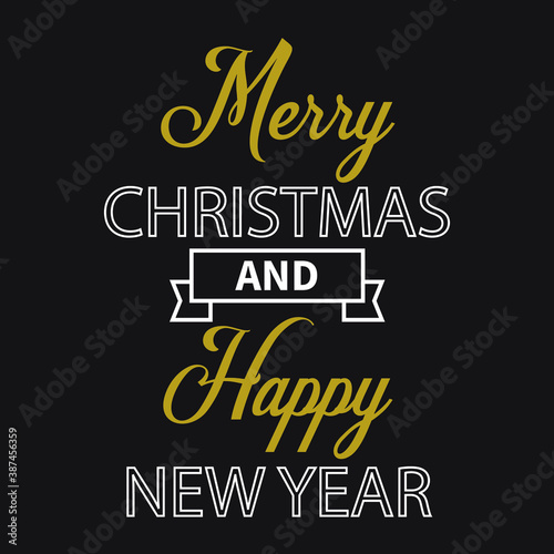 Merry Christmas - Creative typography lettering for Holiday Gift card EPS Vector