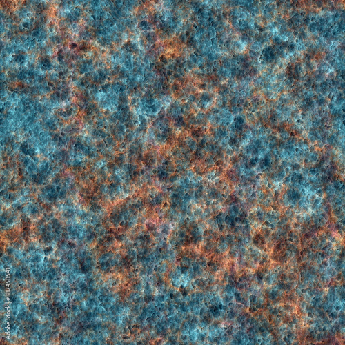 Rusty metal surface. Seamless old rusty metal texture. Blue old metal backdrop. © Khrystyna