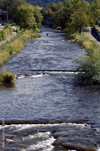 Dreisam in Freiburg im Spätsommer photo