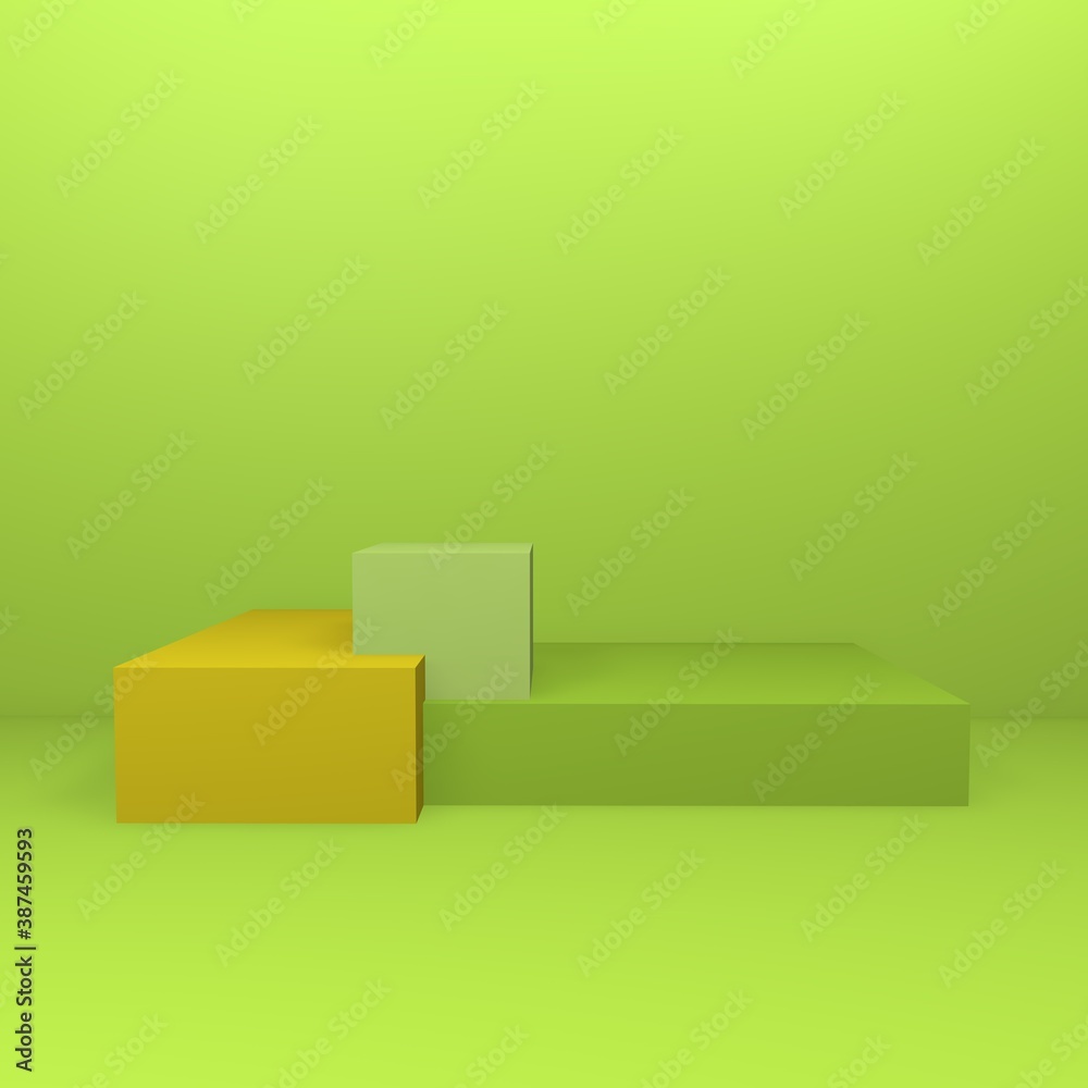 White podium. Pedestal. Scene. 3d render background White podium. Pedestal. Scene. 3d render background