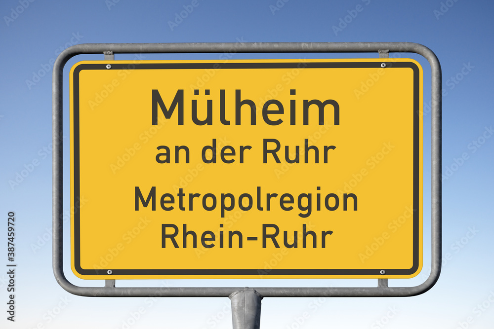 Ortstafel Mülheim an der Ruhr, Metropolregion Rhein-Ruhr, (Symbolbild) Ortstafel Mülheim an der Ruhr, Metropolregion Rhein-Ruhr, (Symbolbild)