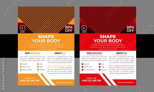 fitness and gyms flyer template