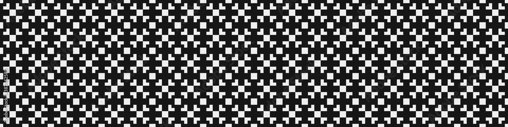 Fototapeta premium Abstract Cross Pattern Dot generative computational art illustration