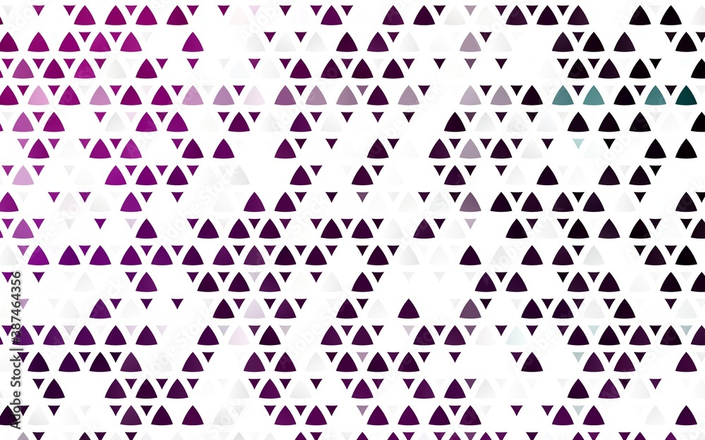 Light Purple vector seamless texture in triangular style.