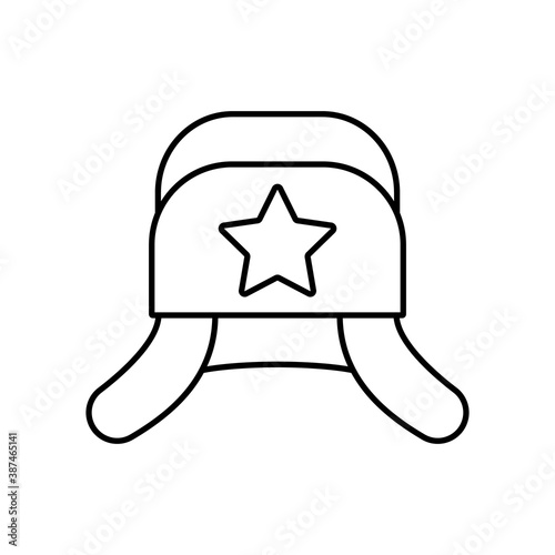 hat with earflaps icon element of winter clothes icon for mobile concept and web apps. Thin line winter hat icon can be used for web and mobile. Premium icon on white background