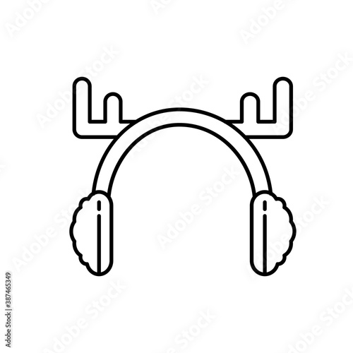 warm winter headphones icon element of winter clothes icon for mobile concept and web apps. Thin line warm winter headphones icon can be used for web and mobile. Premium icon on white background