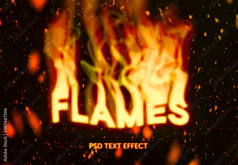 Fire Text Effect Stock Template Adobe Stock