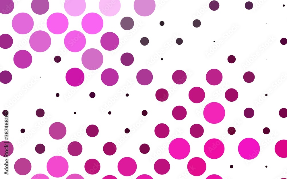 Light Pink vector backdrop with dots. Light Pink vector backdrop with dots.