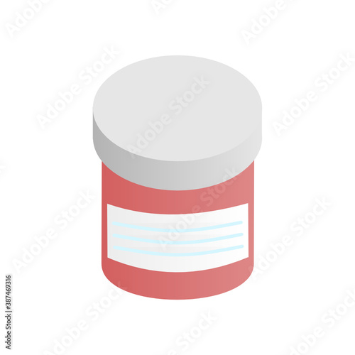 Medical pill icon on the white background. Medicine, pharmacy, hospital of drugs. Medication, pharmaceutics concept. Vector illustration. Drugs flat icon: pill, capsule, bottle.