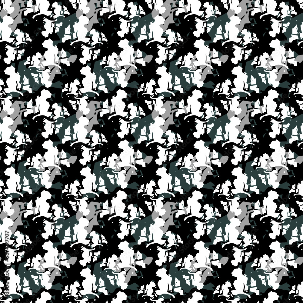 Naklejka premium black and white seamless pattern