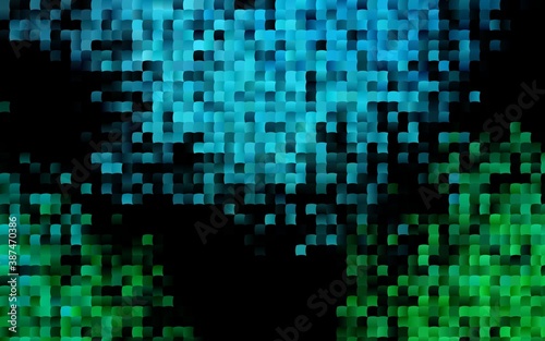 Dark BLUE vector pattern in square style.