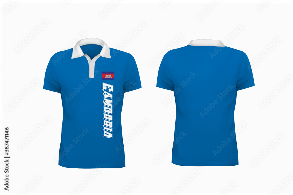 Naklejka premium T-shirt or football template for team club on white background. Jersey sport, vector illustration eps 10. 
