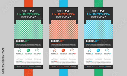 unique corporate rack card flyer design free template