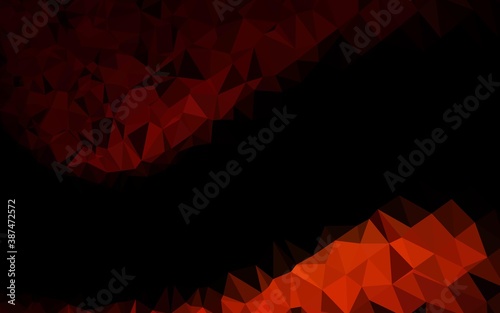 Dark Red vector abstract polygonal layout.