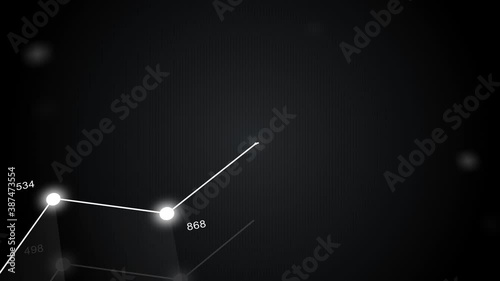 Business animation of the rising course schedule. Global data showing an increase in demand. 4K